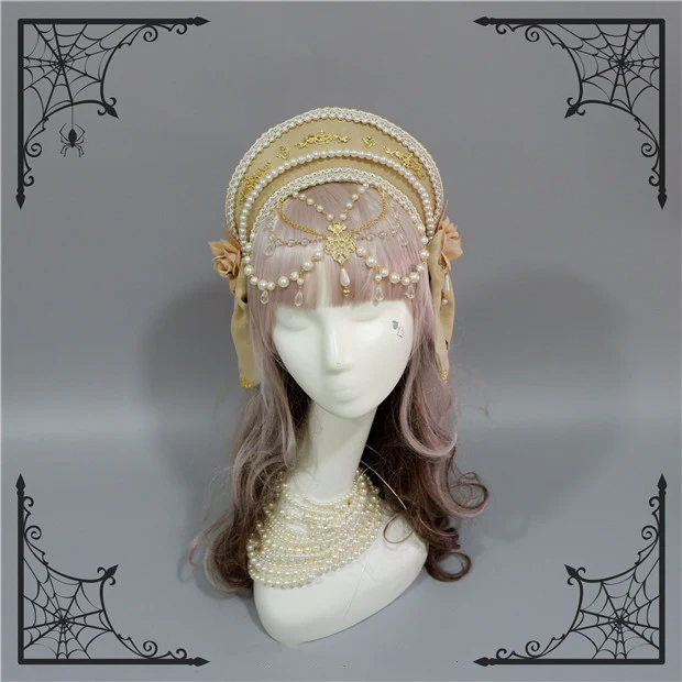 Lolita Palace Retro Gorgeous Flowers Headdress - Image 10