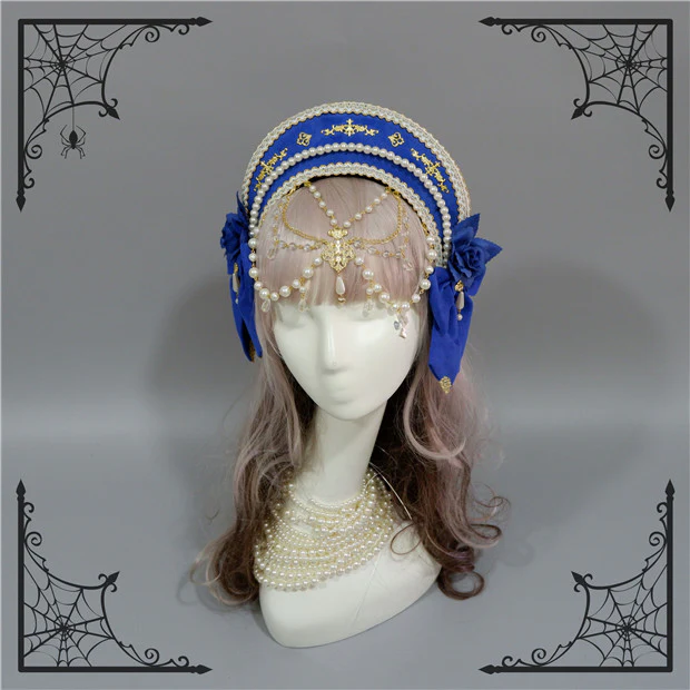 Lolita Palace Retro Gorgeous Flowers Headdress - Image 13
