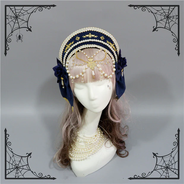 Lolita Palace Retro Gorgeous Flowers Headdress - Image 14
