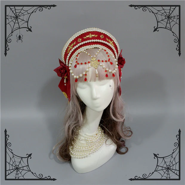 Lolita Palace Retro Gorgeous Flowers Headdress - Image 15