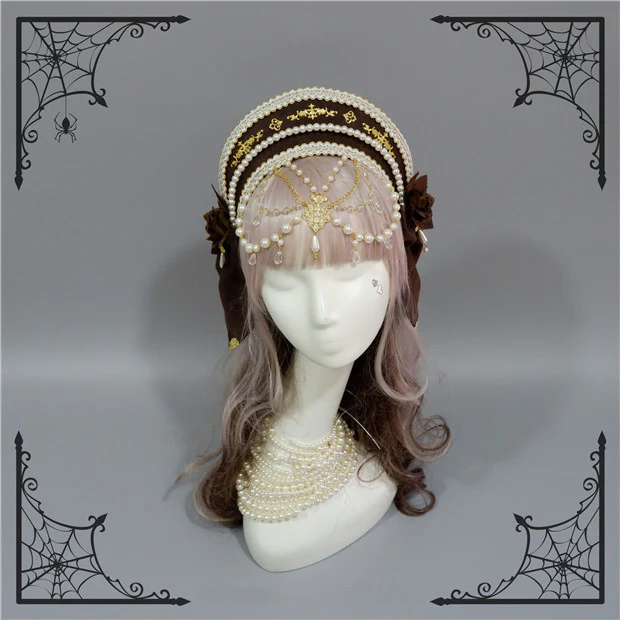 Lolita Palace Retro Gorgeous Flowers Headdress - Image 16