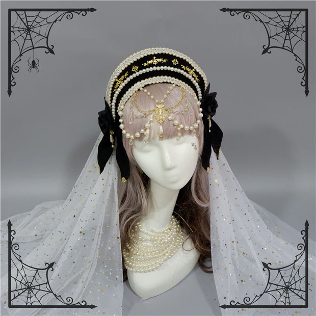 Lolita Palace Retro Gorgeous Flowers Headdress - Image 23