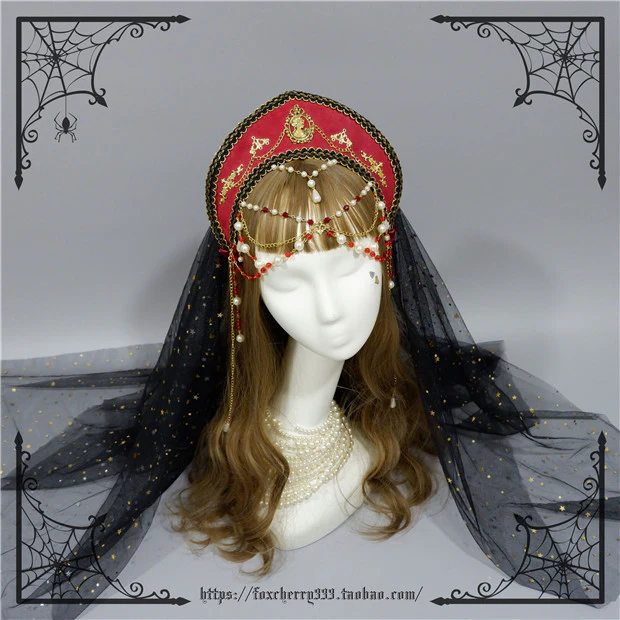 Lolita Palace Retro Gorgeous Flowers Headdress - Image 3