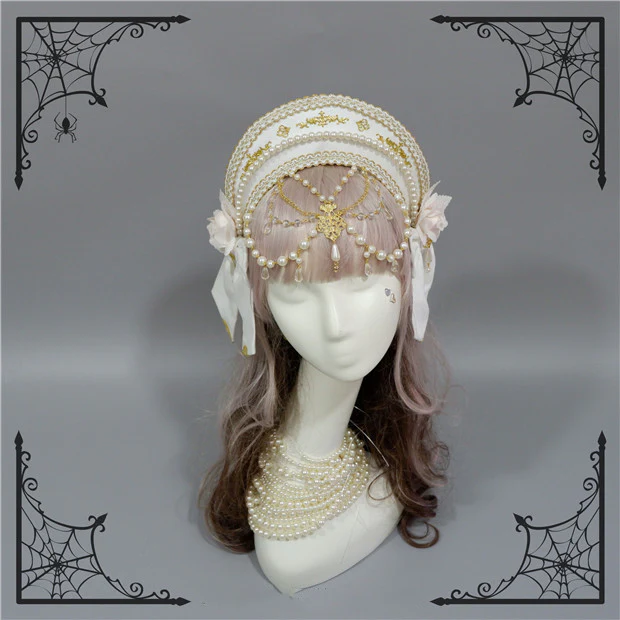 Lolita Palace Retro Gorgeous Flowers Headdress - Image 9
