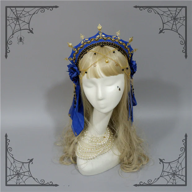 Foxcherry-Palace Retro Gorgeous Lolita headdress Multicolors - Image 10