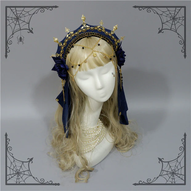 Foxcherry-Palace Retro Gorgeous Lolita headdress Multicolors - Image 11