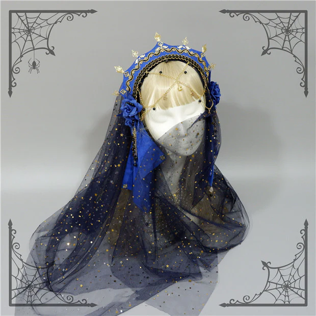 Foxcherry-Palace Retro Gorgeous Lolita headdress Multicolors - Image 19