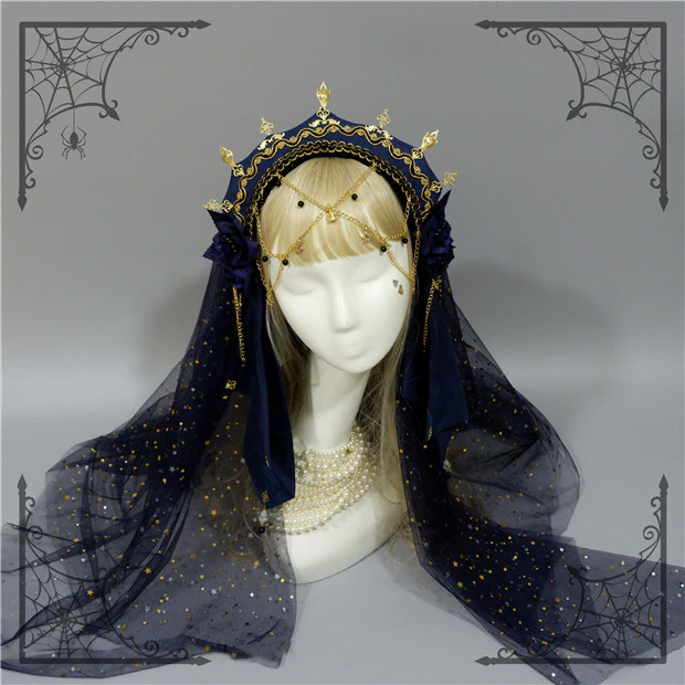 Foxcherry-Palace Retro Gorgeous Lolita headdress Multicolors - Image 20