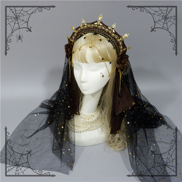 Foxcherry-Palace Retro Gorgeous Lolita headdress Multicolors - Image 22