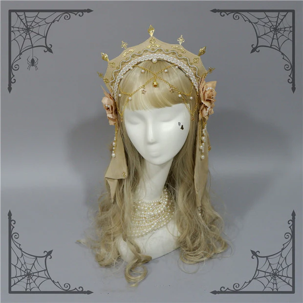 Foxcherry-Palace Retro Gorgeous Lolita headdress Multicolors - Image 7