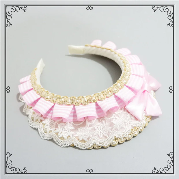 Foxcherry-Sweet Lolita Striped Maid Headdress Multicolors - Image 21
