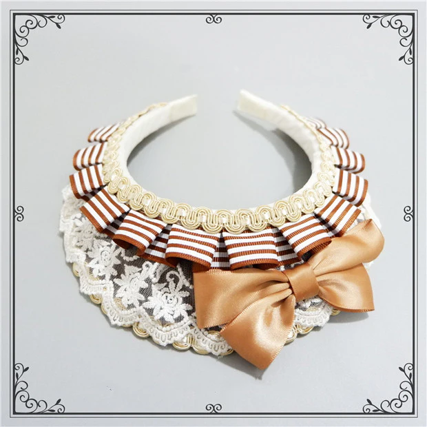 Foxcherry-Sweet Lolita Striped Maid Headdress Multicolors - Image 23
