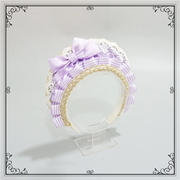 Foxcherry-Sweet Lolita Striped Maid Headdress Multicolors - Image 27
