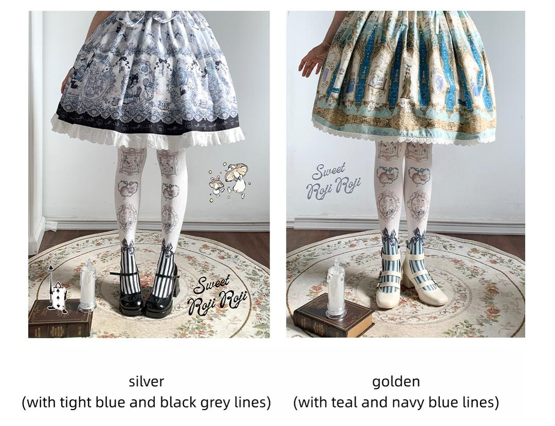 Roji Roji - Frame Printed Lolita Pantyhose - Image 4