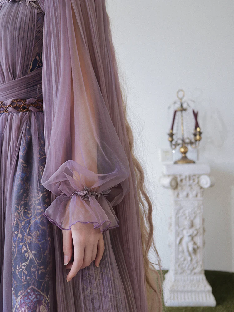 Dense Forest Corridor - Elegant Lolita Blouse and Cape - Image 15