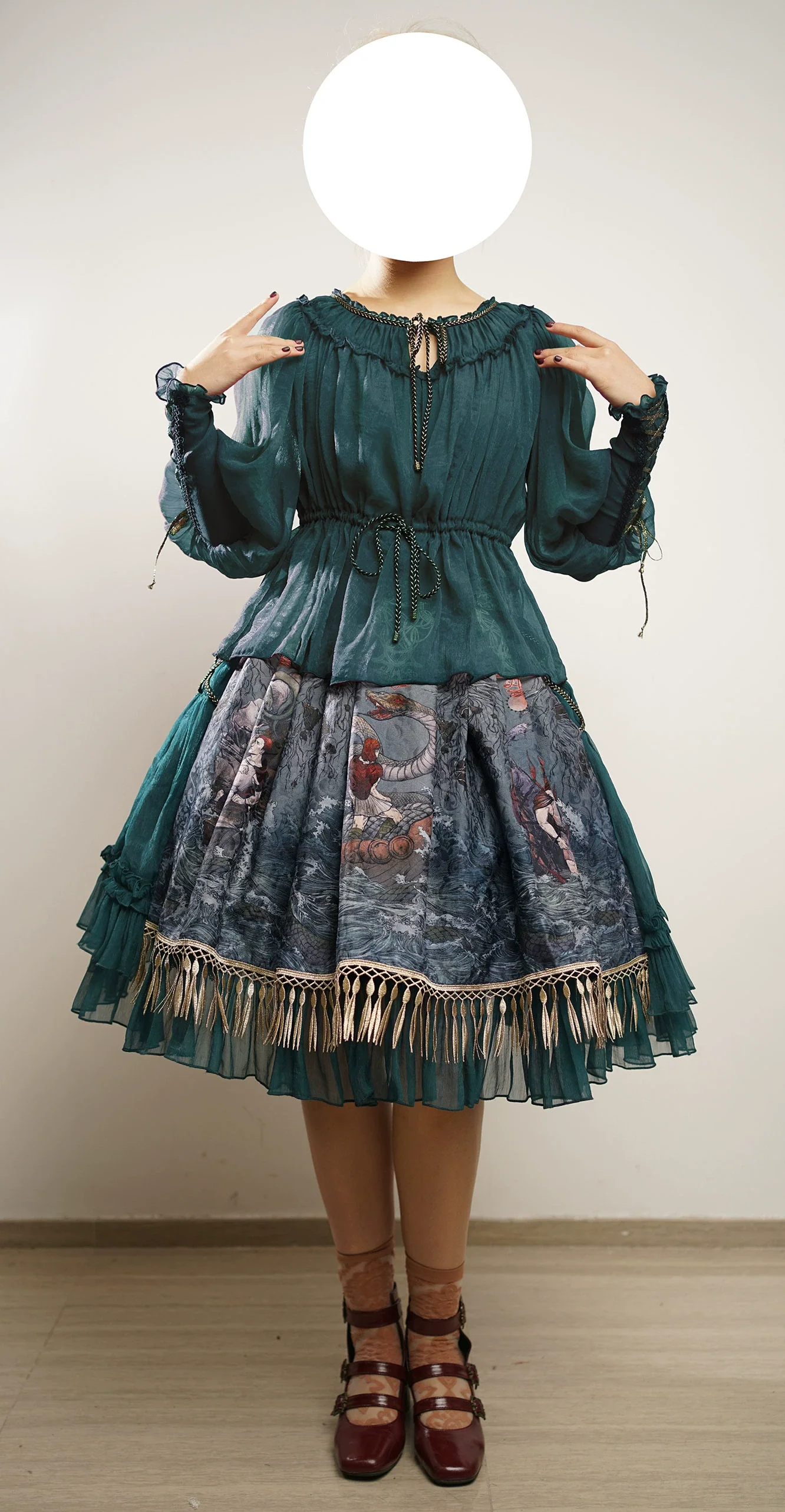 Ragnarok - Nordic Style Loki Lolita JSK SK Dress - Image 32