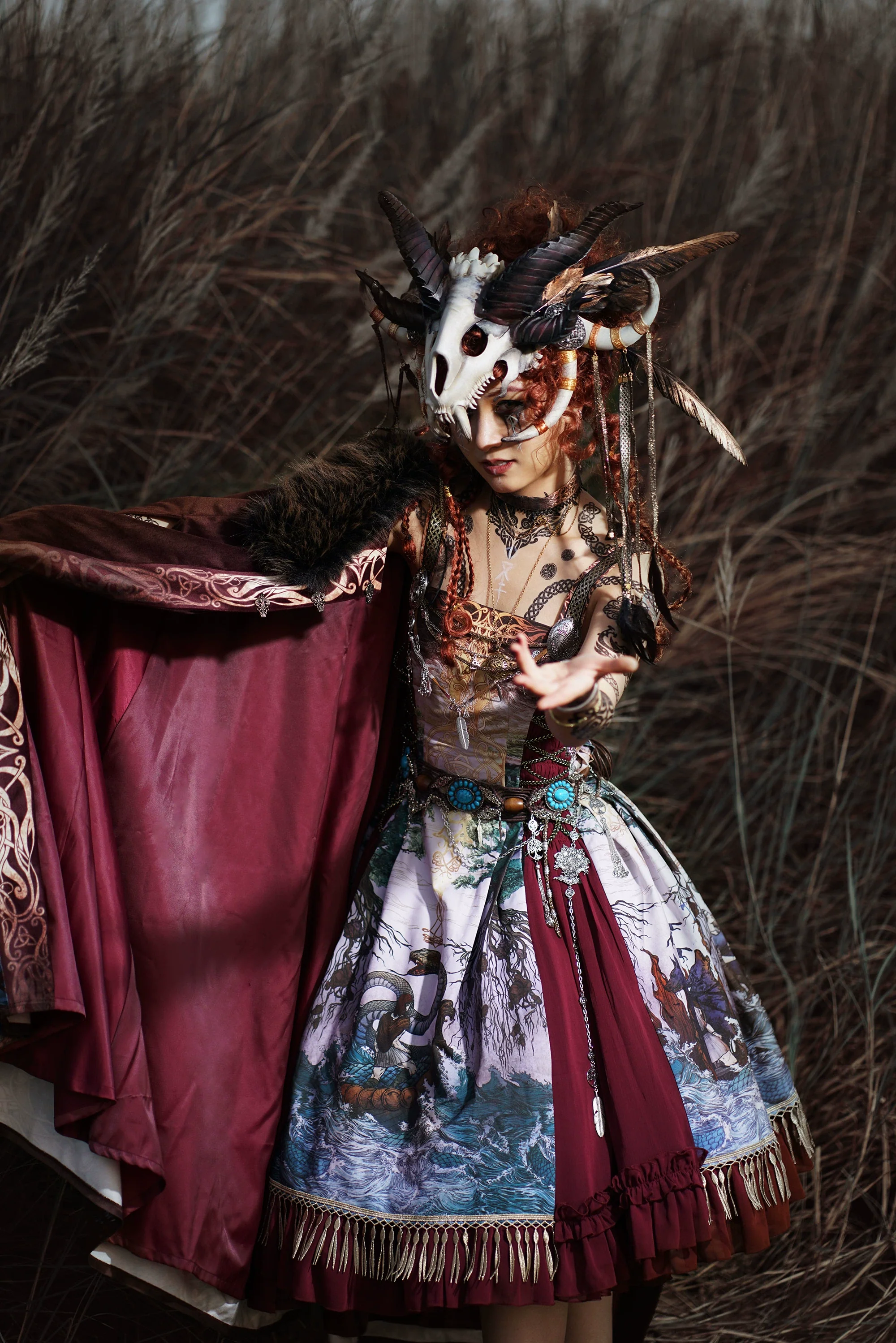 Ragnarok - Nordic Style Loki Lolita JSK SK Dress - Image 41