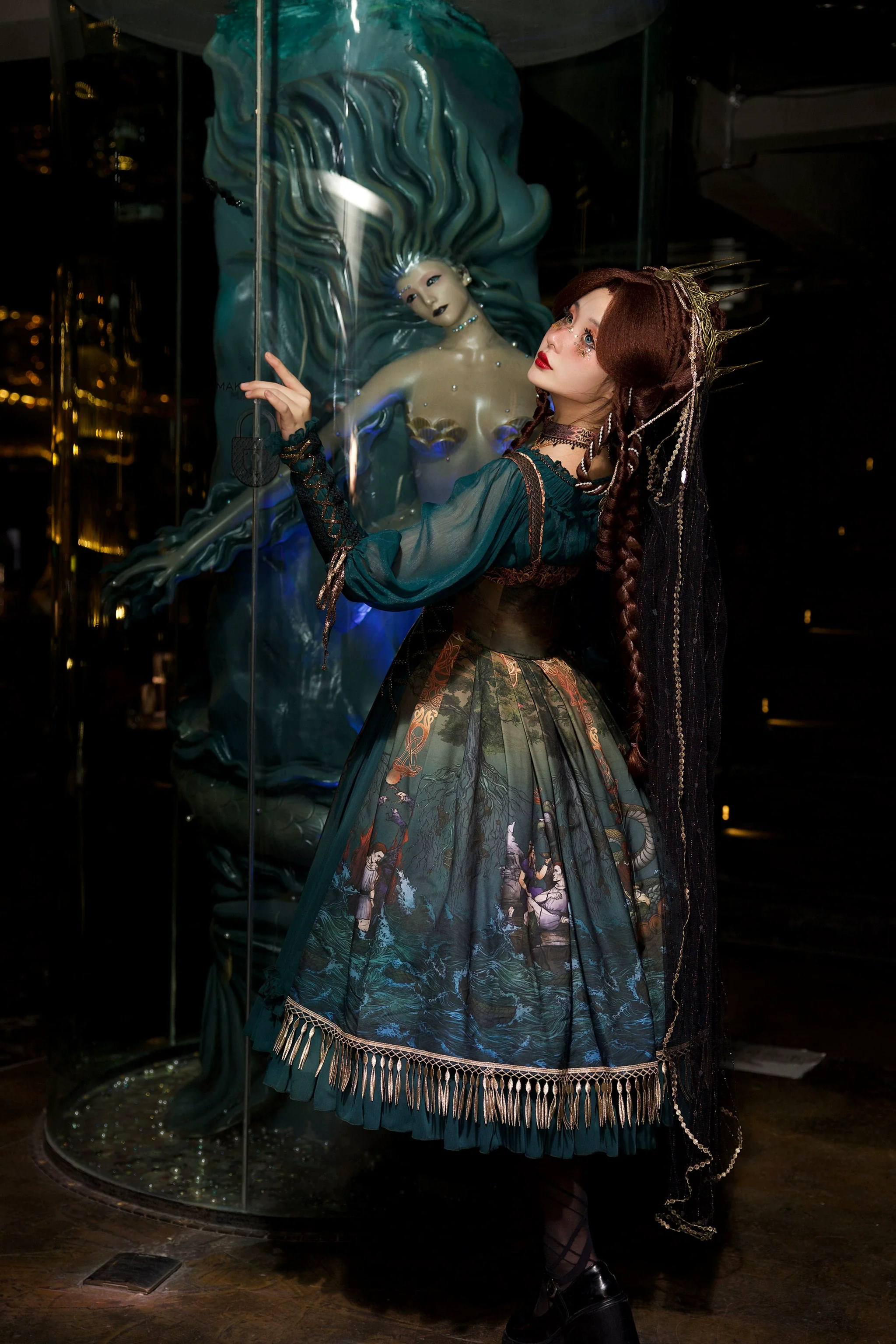 Ragnarok - Nordic Style Loki Lolita JSK SK Dress - Image 6