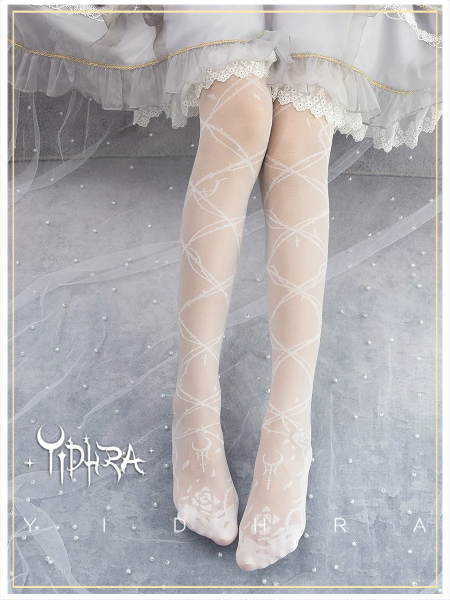 Glass Yarn Gothic Lolita Tights for Tropical Elegance - Image 2