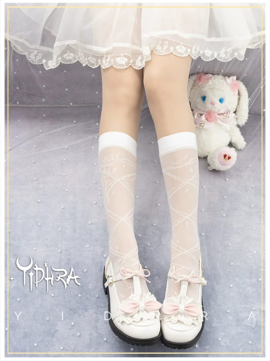Glass Yarn Gothic Lolita Tights for Tropical Elegance - Image 20