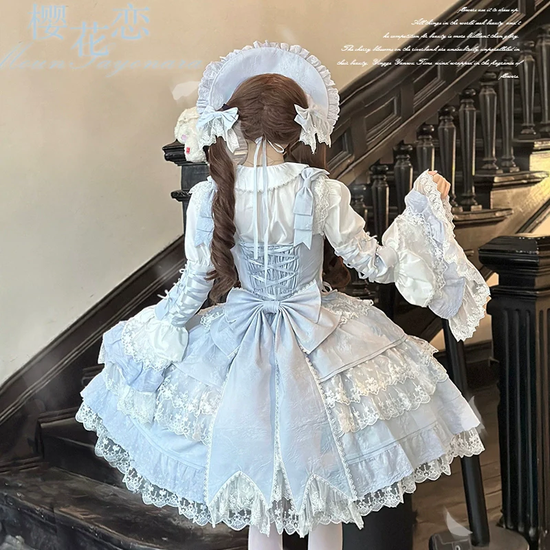 Peach Bunny - Sakura Love - Gorgeous Doll-like Lolita Dress Suit, Tiered Skirt - Image 4