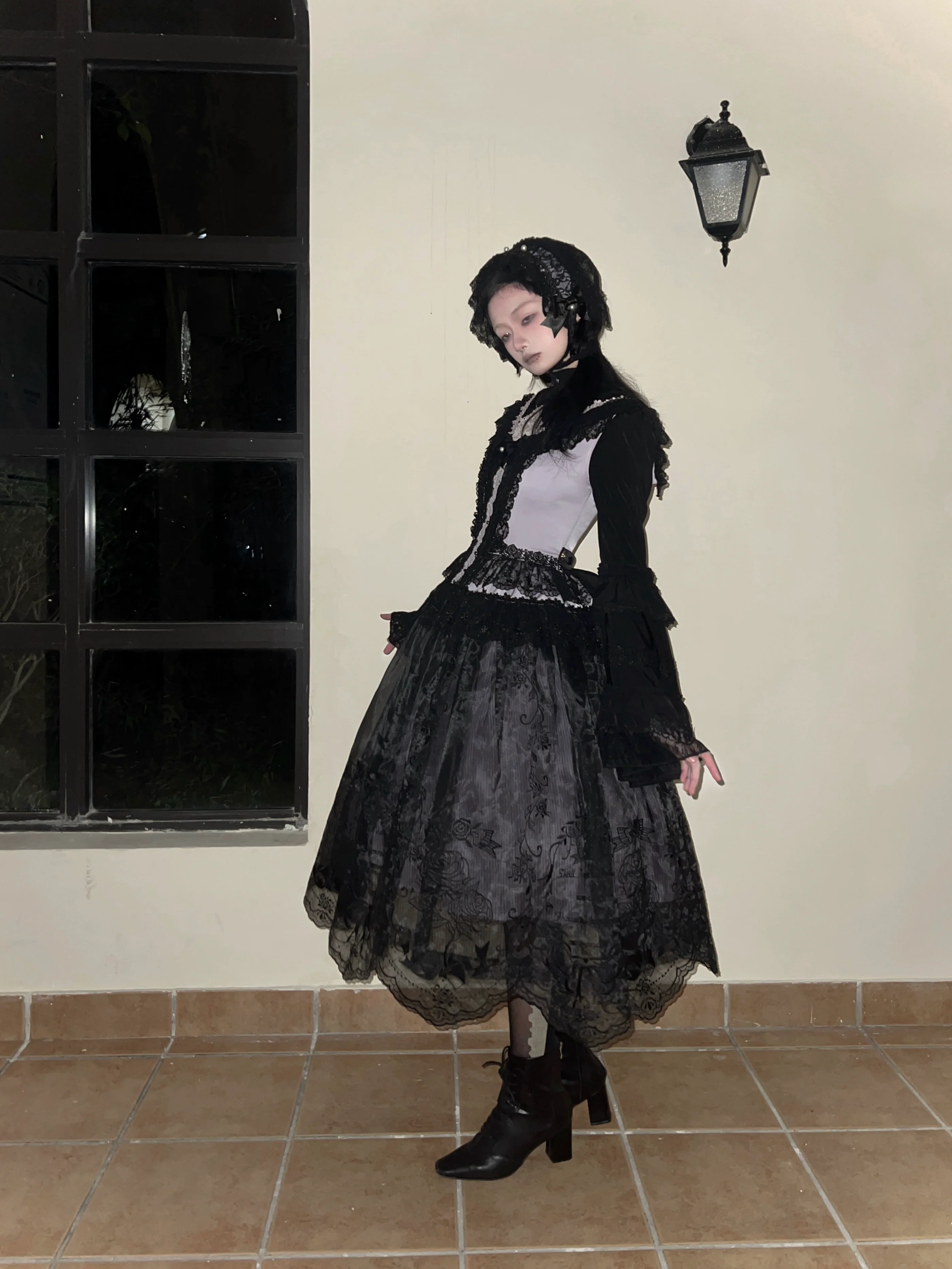AuroraBorealis - Moonshadow - Gorgeous Wedding Lolita Dress Set Embroidered JSK SK and Bodice - Image 14