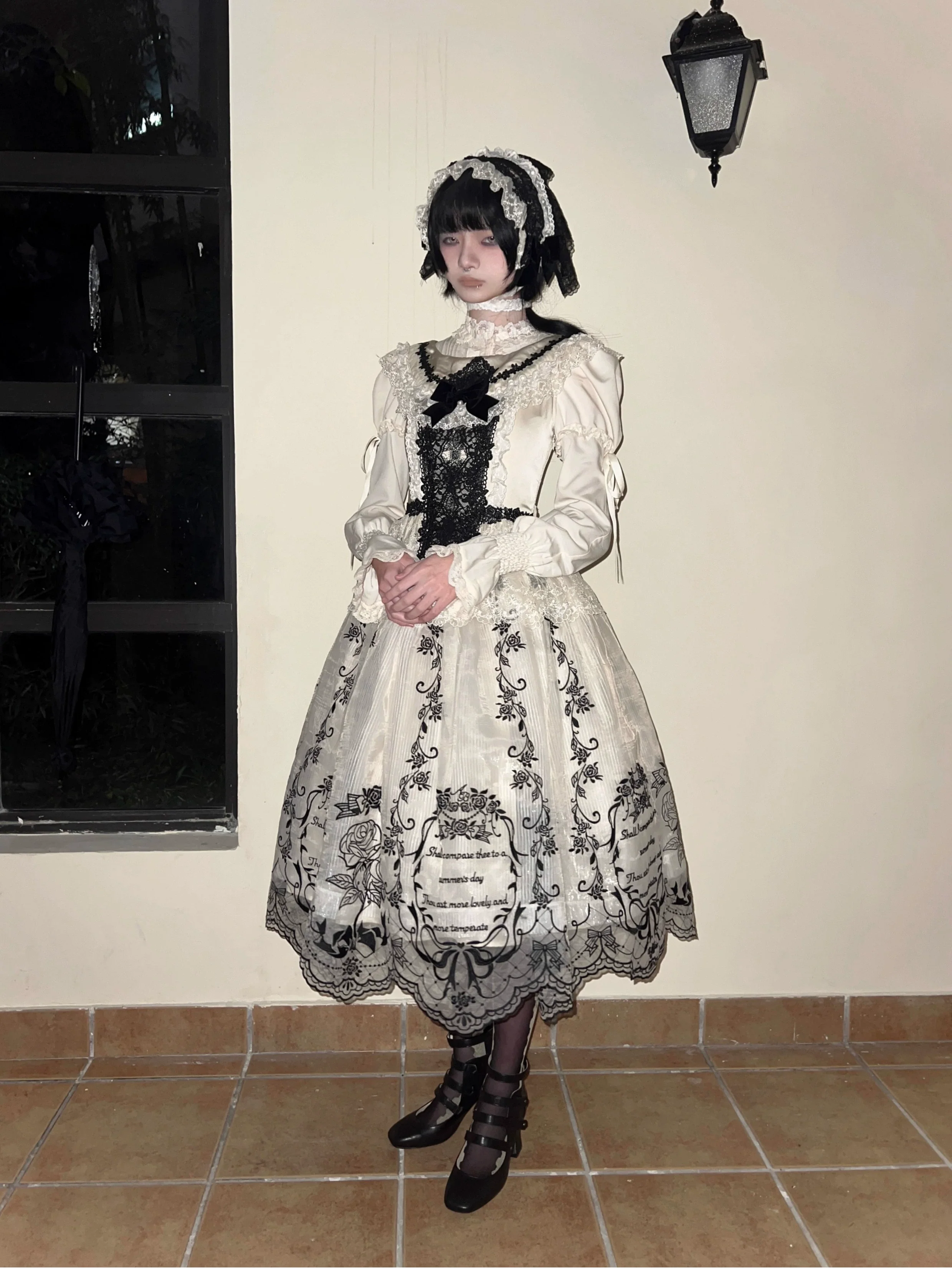 AuroraBorealis - Moonshadow - Gorgeous Wedding Lolita Dress Set Embroidered JSK SK and Bodice - Image 23