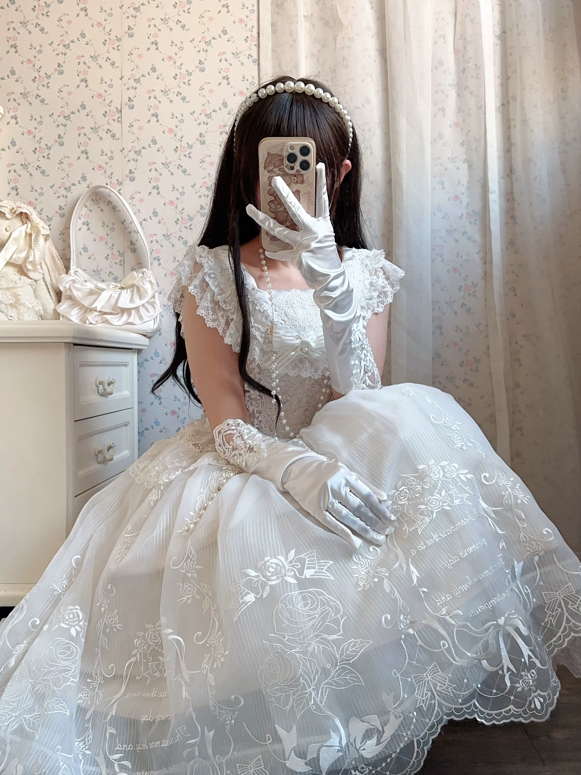 AuroraBorealis - Moonshadow - Gorgeous Wedding Lolita Dress Set Embroidered JSK SK and Bodice - Image 32
