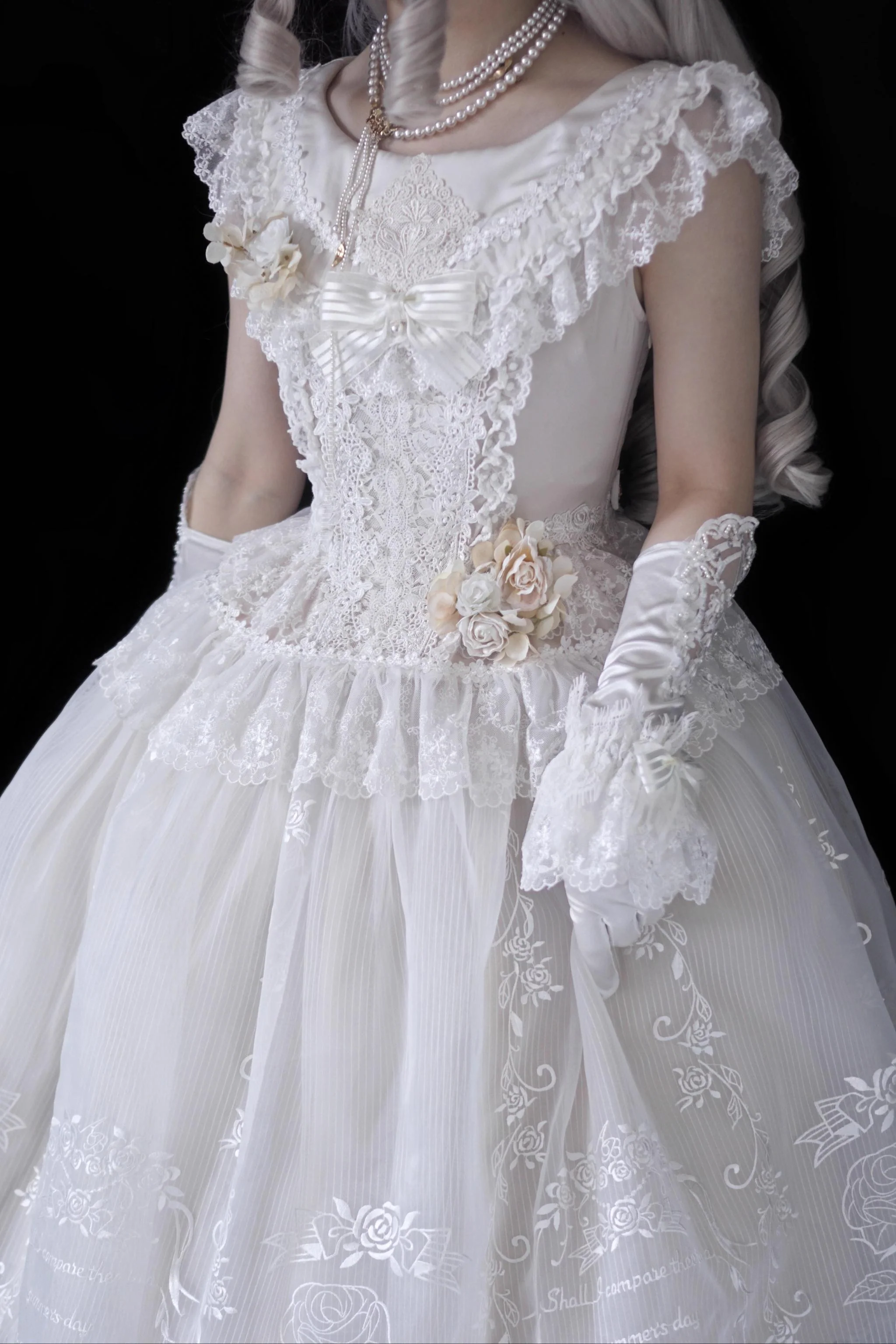 AuroraBorealis - Moonshadow - Gorgeous Wedding Lolita Dress Set Embroidered JSK SK and Bodice - Image 35