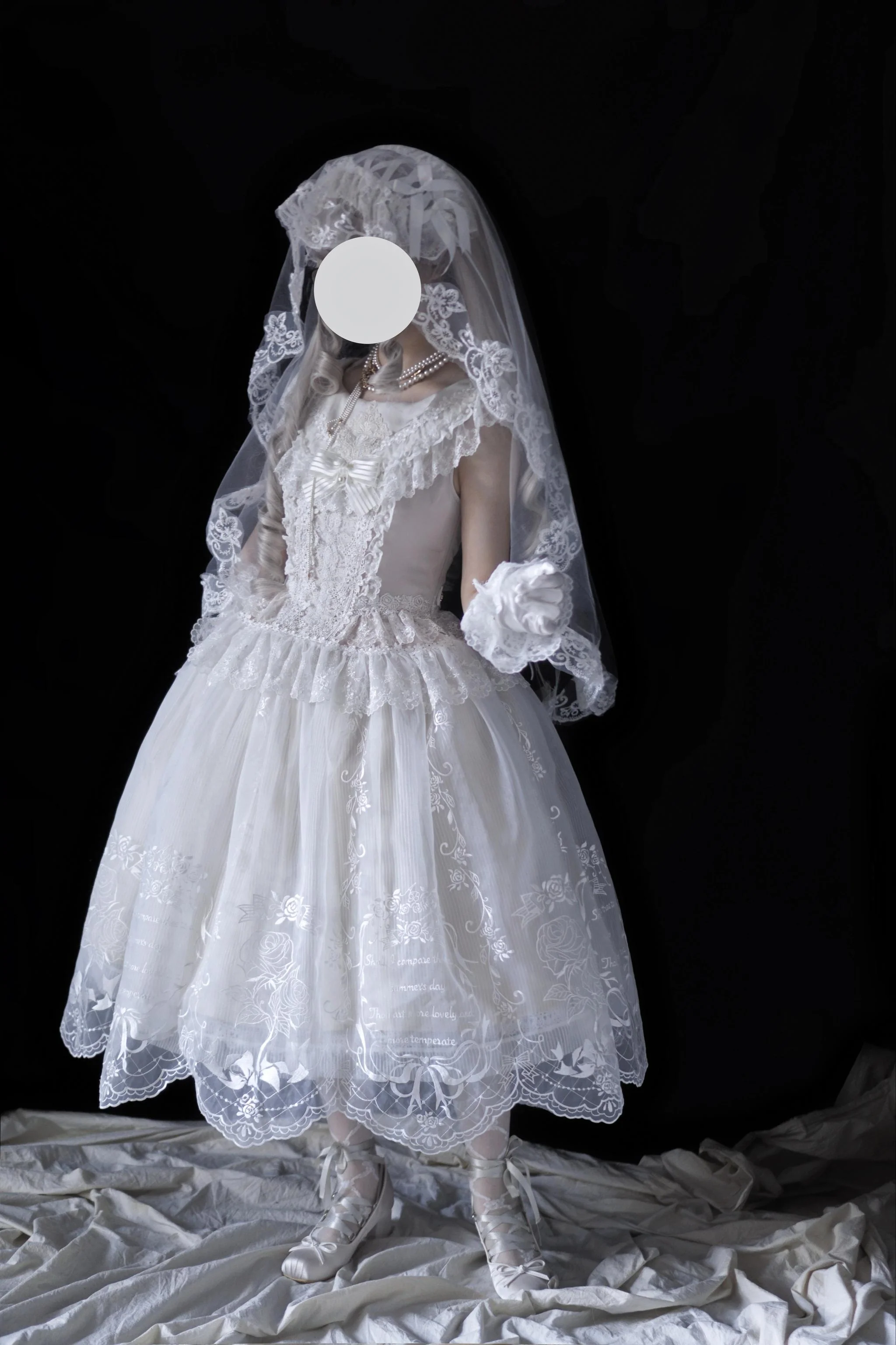 AuroraBorealis - Moonshadow - Gorgeous Wedding Lolita Dress Set Embroidered JSK SK and Bodice - Image 36