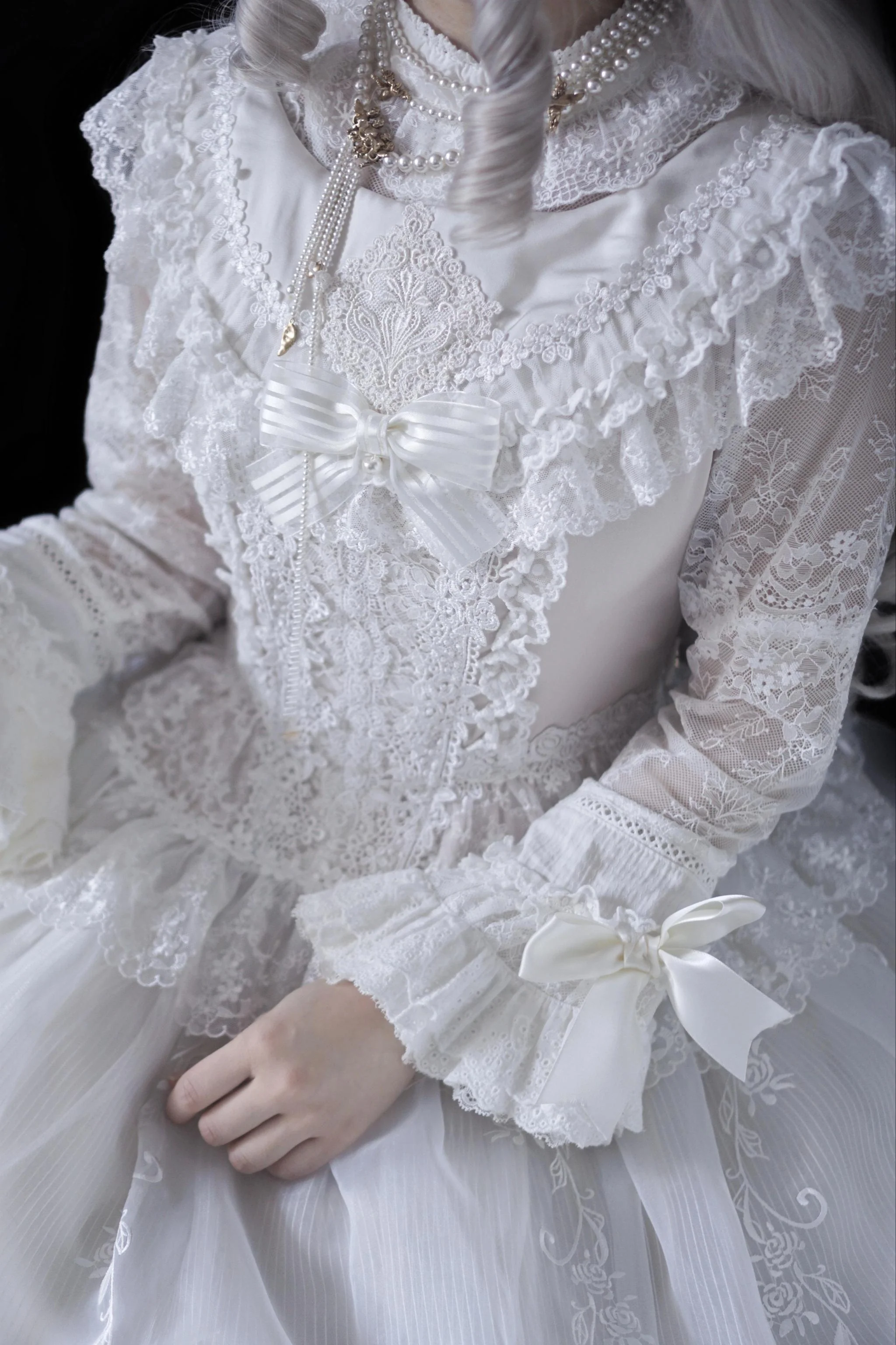 AuroraBorealis - Moonshadow - Gorgeous Wedding Lolita Dress Set Embroidered JSK SK and Bodice - Image 37