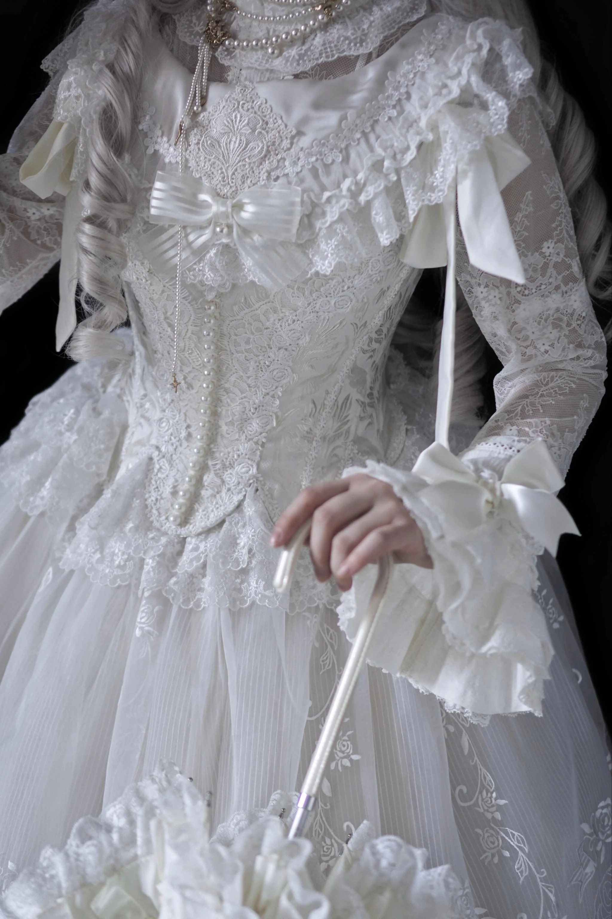 AuroraBorealis - Moonshadow - Gorgeous Wedding Lolita Dress Set Embroidered JSK SK and Bodice - Image 39