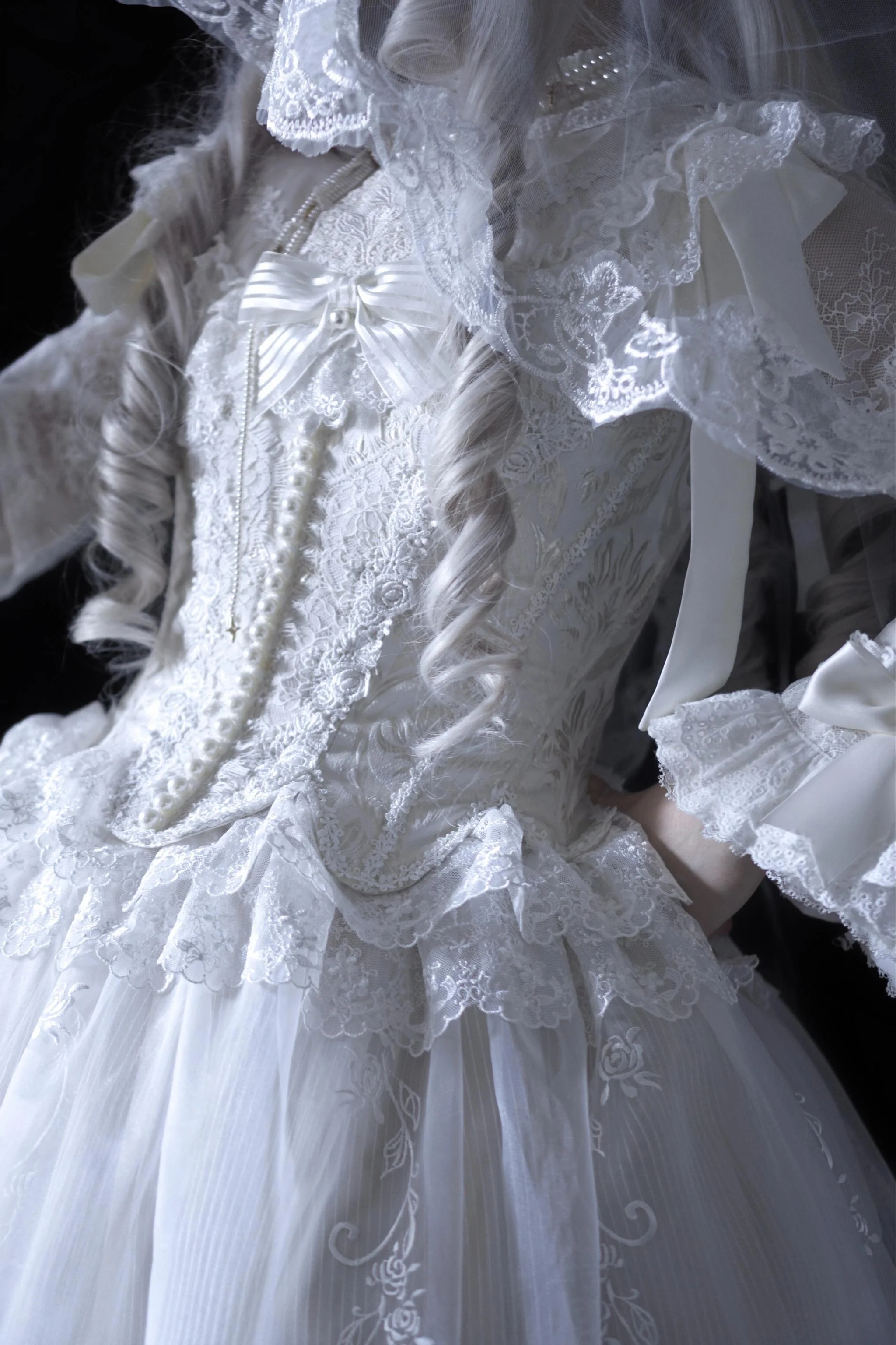 AuroraBorealis - Moonshadow - Gorgeous Wedding Lolita Dress Set Embroidered JSK SK and Bodice - Image 40