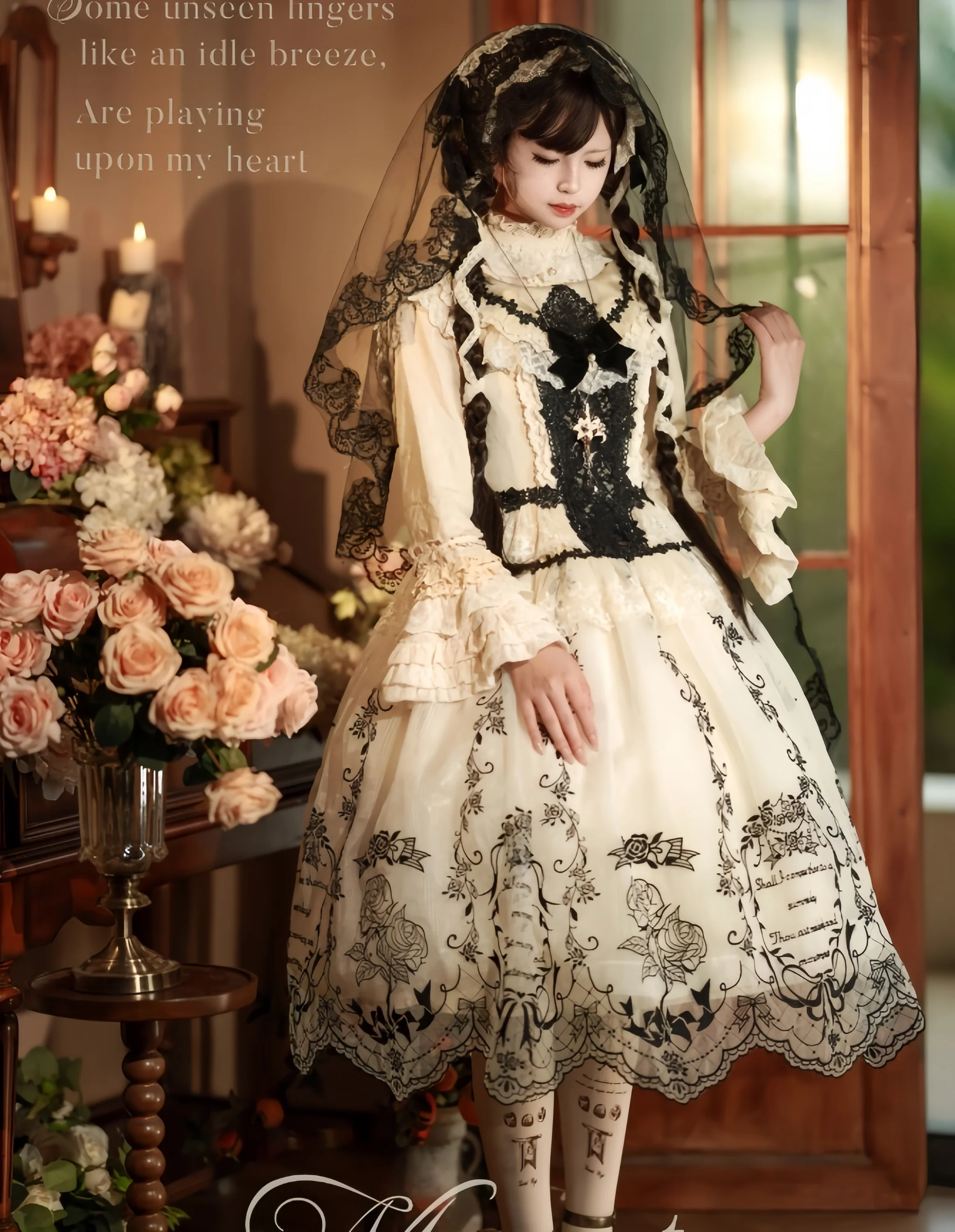 AuroraBorealis - Moonshadow - Gorgeous Wedding Lolita Dress Set Embroidered JSK SK and Bodice - Image 7