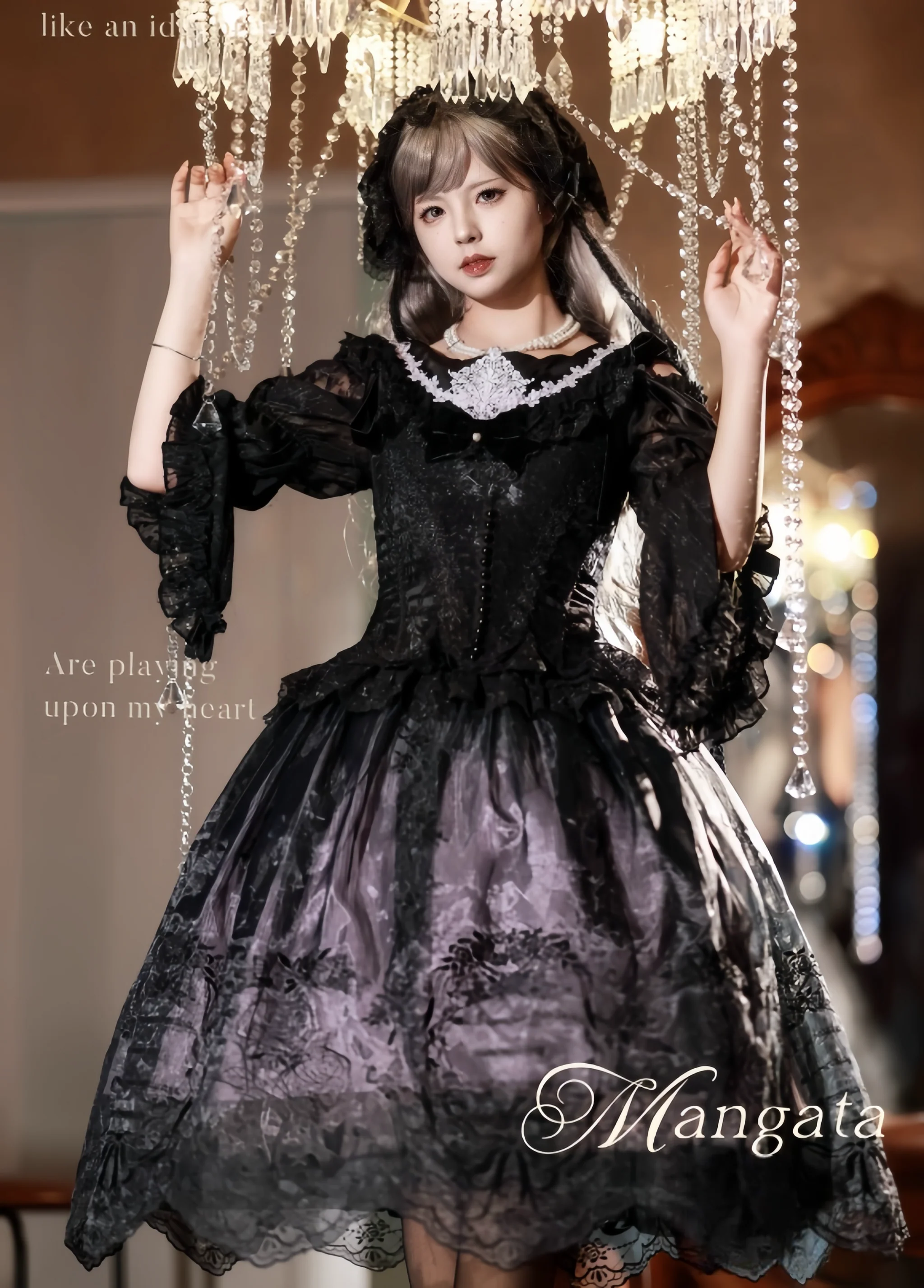 AuroraBorealis - Moonshadow - Gorgeous Wedding Lolita Dress Set Embroidered JSK SK and Bodice - Image 8