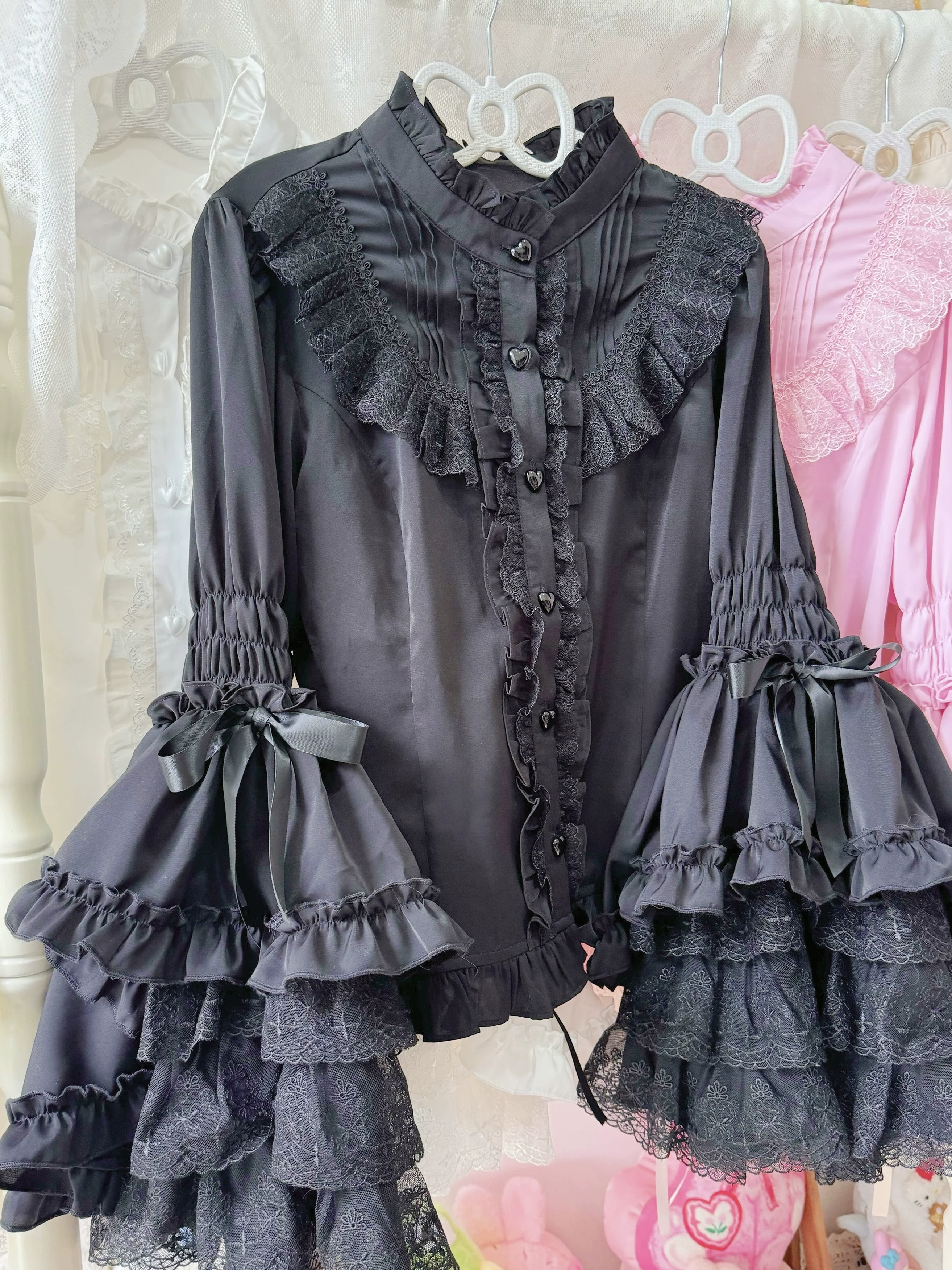Twilight Zone - Gorgeous Sweet Lace Lolita Shirt, Hime Sleeve - Image 4