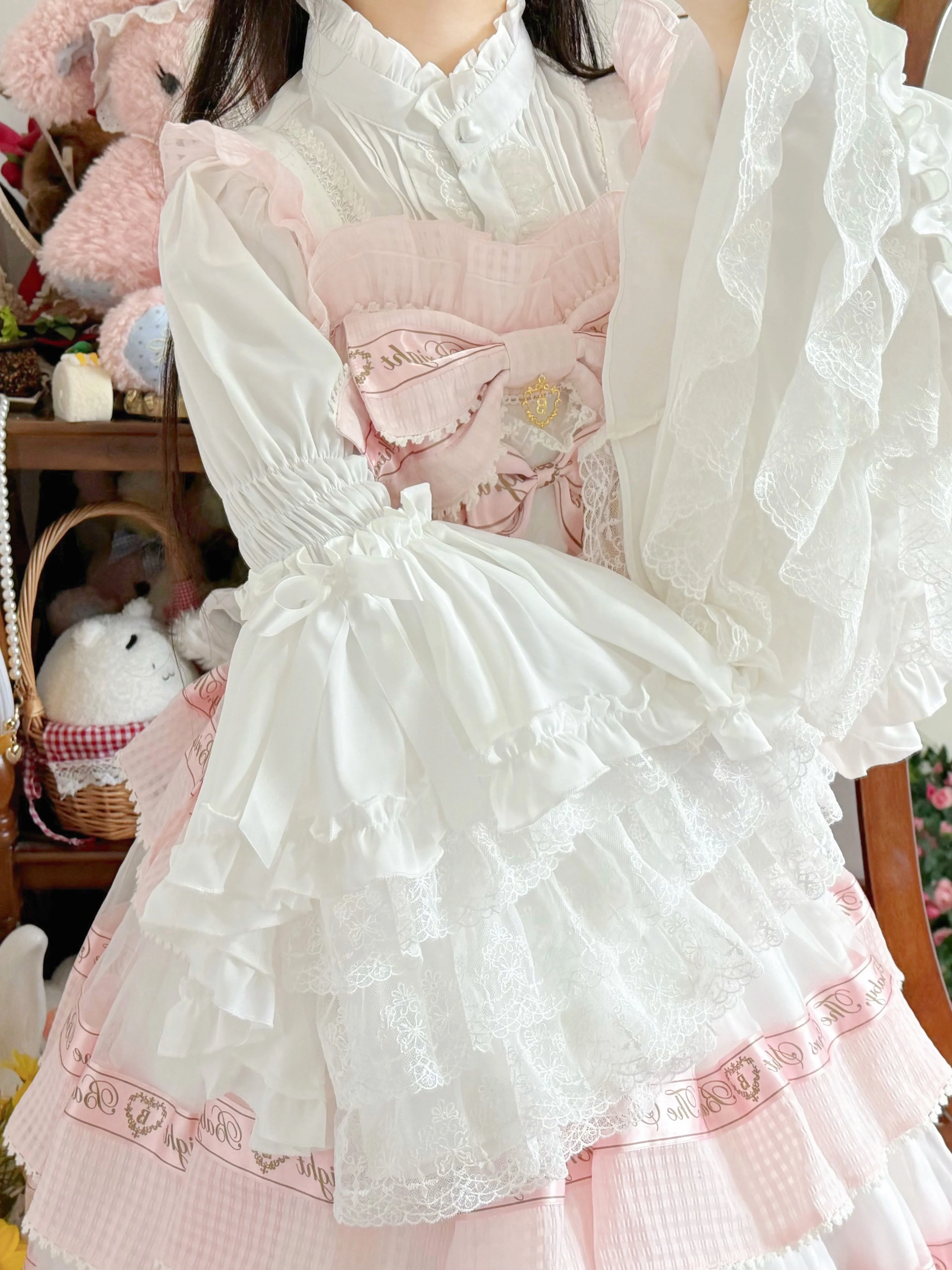 Twilight Zone - Gorgeous Sweet Lace Lolita Shirt, Hime Sleeve - Image 9
