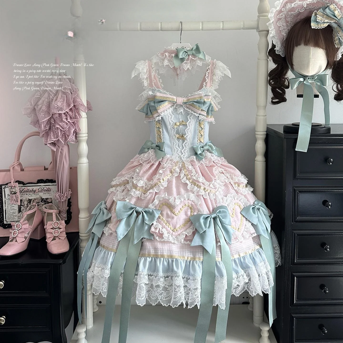Dream Melody - Gorgeous Sweet Lolita JSK Dress, Lace & Bows