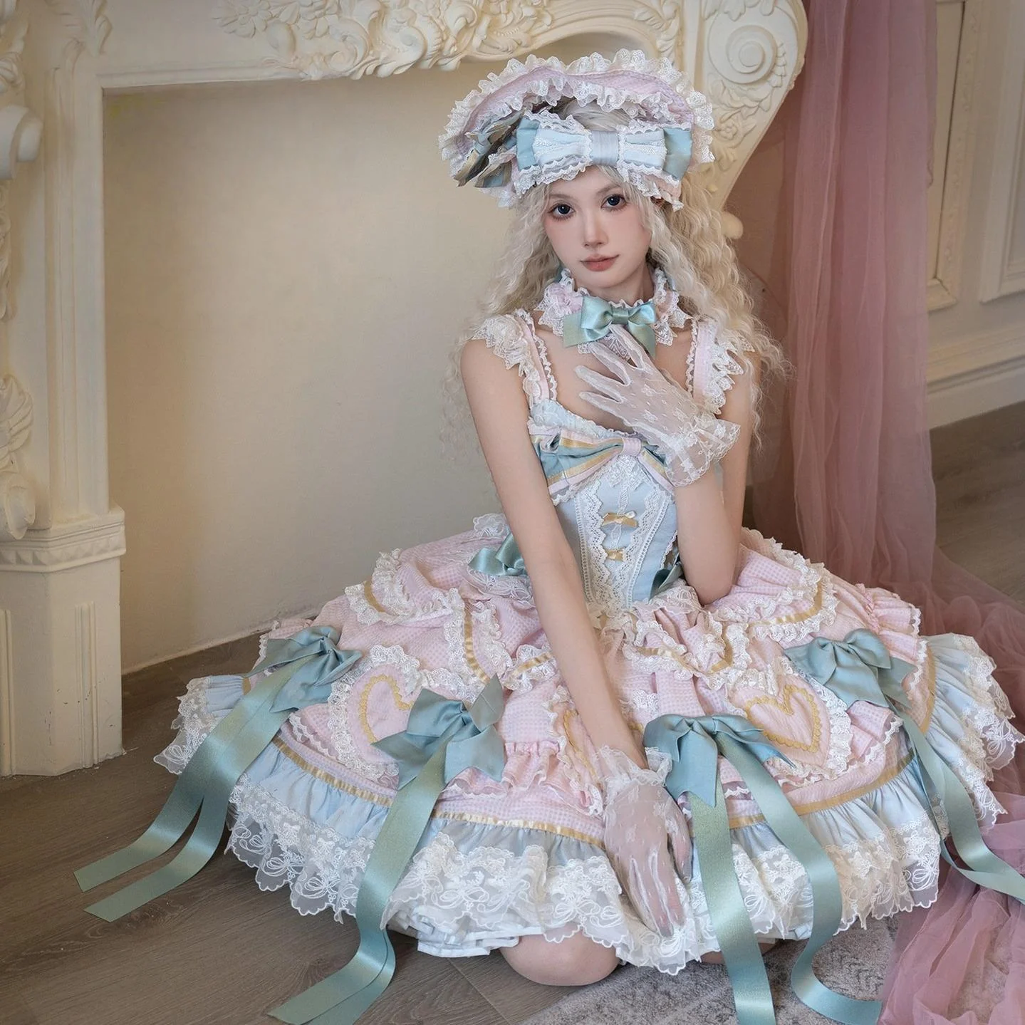 Dream Melody - Gorgeous Sweet Lolita JSK Dress, Lace & Bows - Image 10