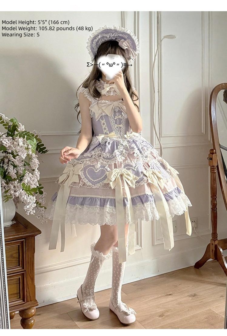 Dream Melody - Gorgeous Sweet Lolita JSK Dress, Lace & Bows - Image 12