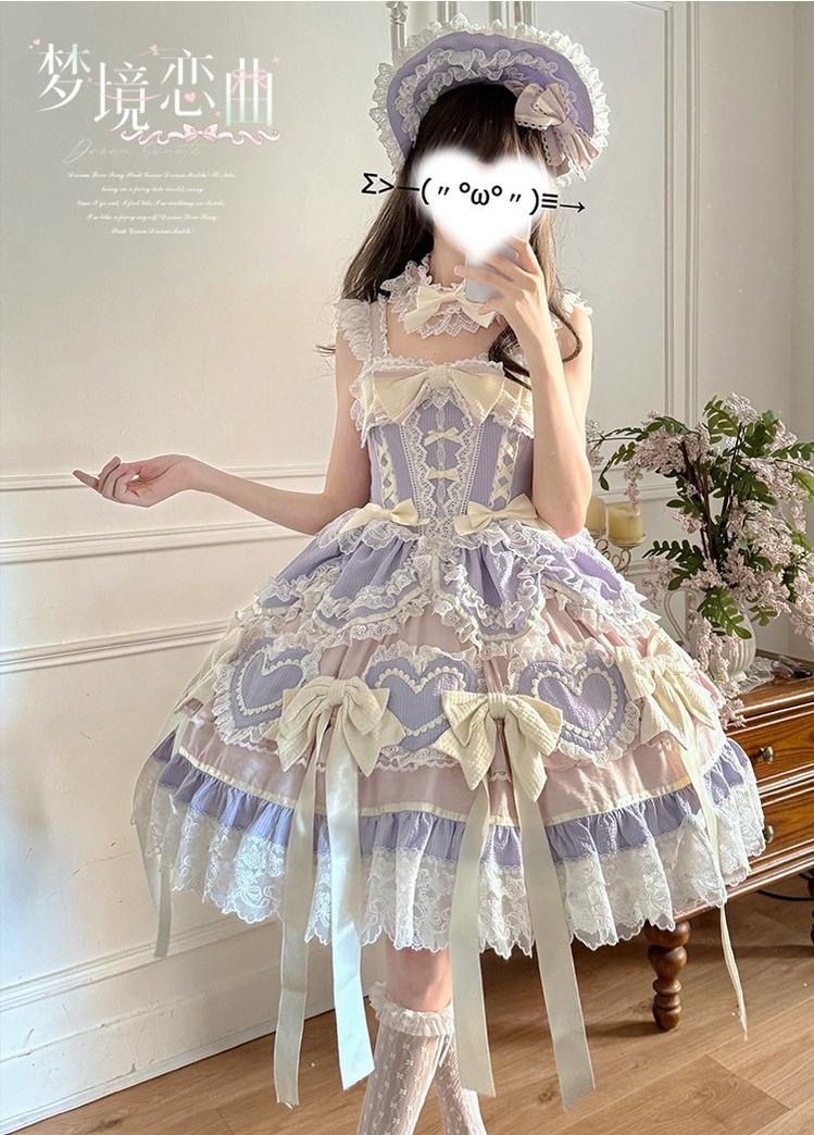 Dream Melody - Gorgeous Sweet Lolita JSK Dress, Lace & Bows - Image 13