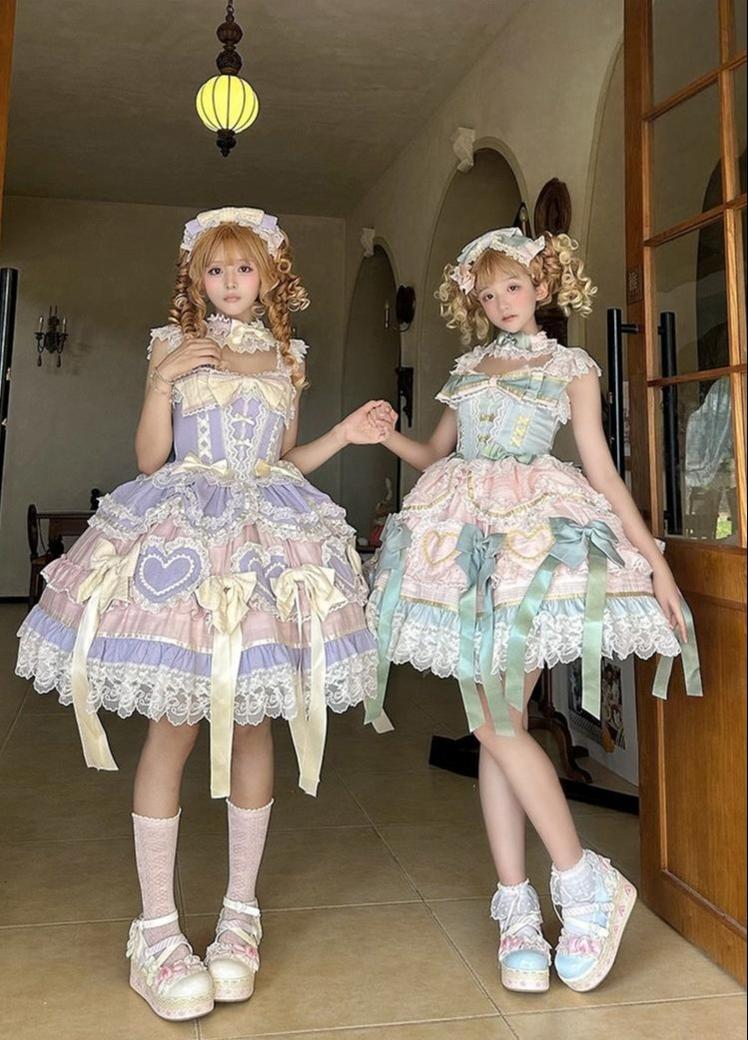 Dream Melody - Gorgeous Sweet Lolita JSK Dress, Lace & Bows - Image 14