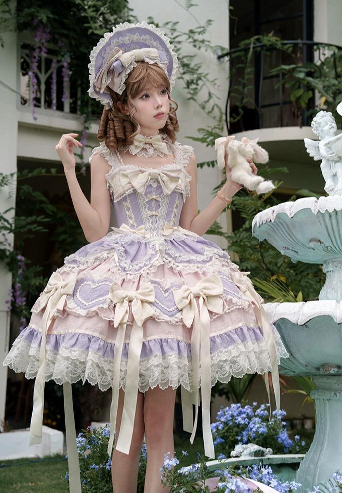 Dream Melody - Gorgeous Sweet Lolita JSK Dress, Lace & Bows - Image 18
