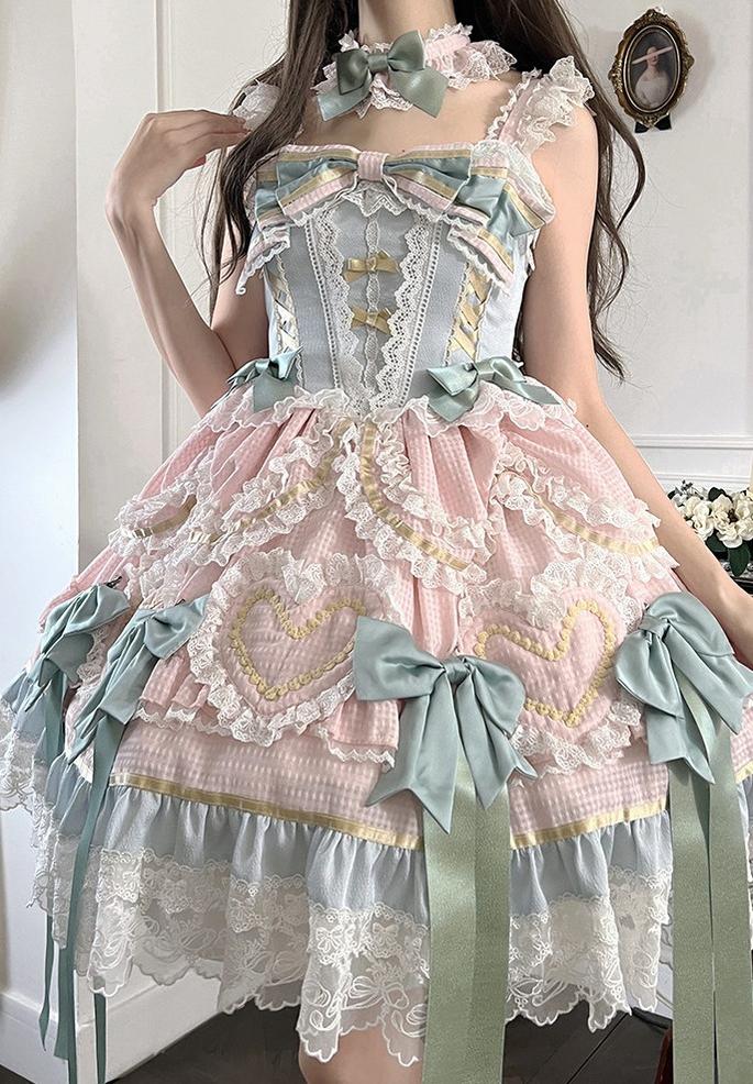 Dream Melody - Gorgeous Sweet Lolita JSK Dress, Lace & Bows - Image 2