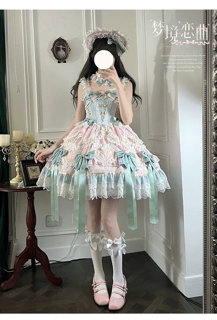 Dream Melody - Gorgeous Sweet Lolita JSK Dress, Lace & Bows - Image 23