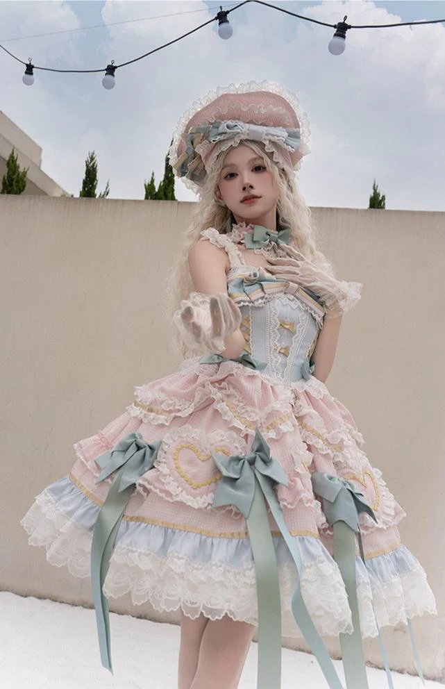 Dream Melody - Gorgeous Sweet Lolita JSK Dress, Lace & Bows - Image 24