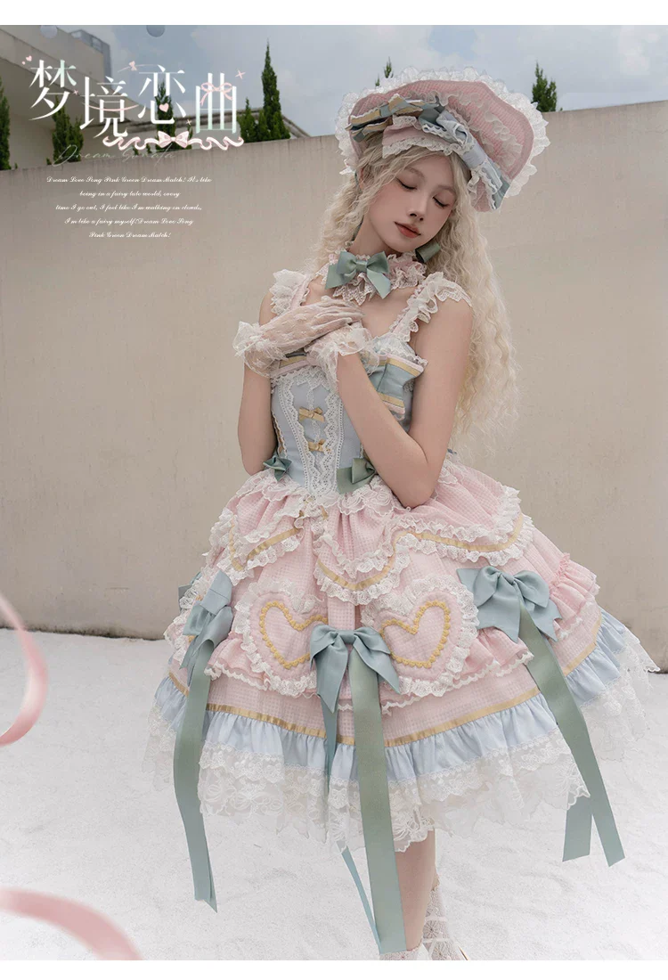 Dream Melody - Gorgeous Sweet Lolita JSK Dress, Lace & Bows - Image 25