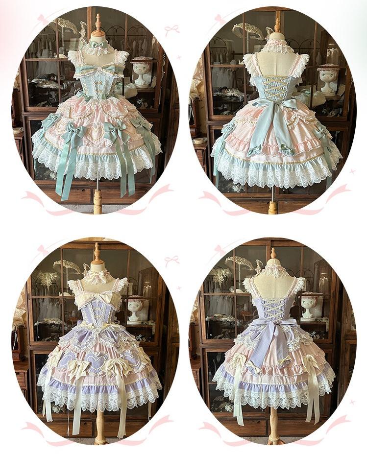 Dream Melody - Gorgeous Sweet Lolita JSK Dress, Lace & Bows - Image 29