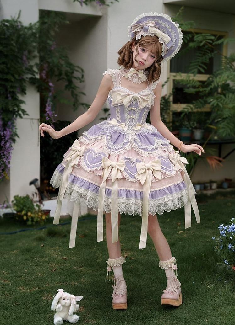 Dream Melody - Gorgeous Sweet Lolita JSK Dress, Lace & Bows - Image 7