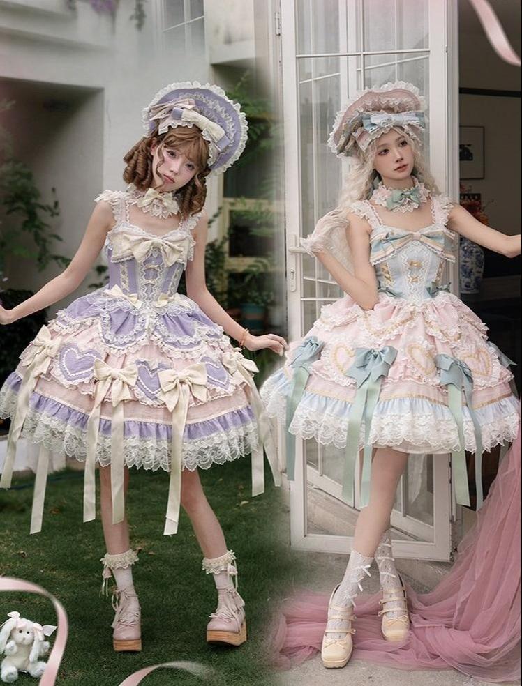 Dream Melody - Gorgeous Sweet Lolita JSK Dress, Lace & Bows - Image 8